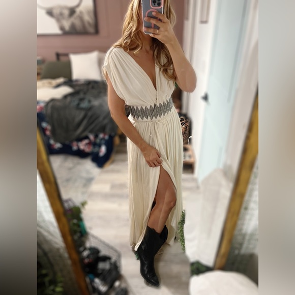 Free People Devon Midi Dress Tea - Picture 2 of 11